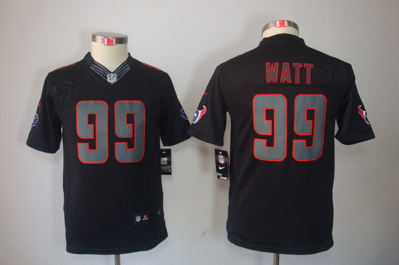 Youth Houston Texans 99 Watt black Nike NFL Jerseys